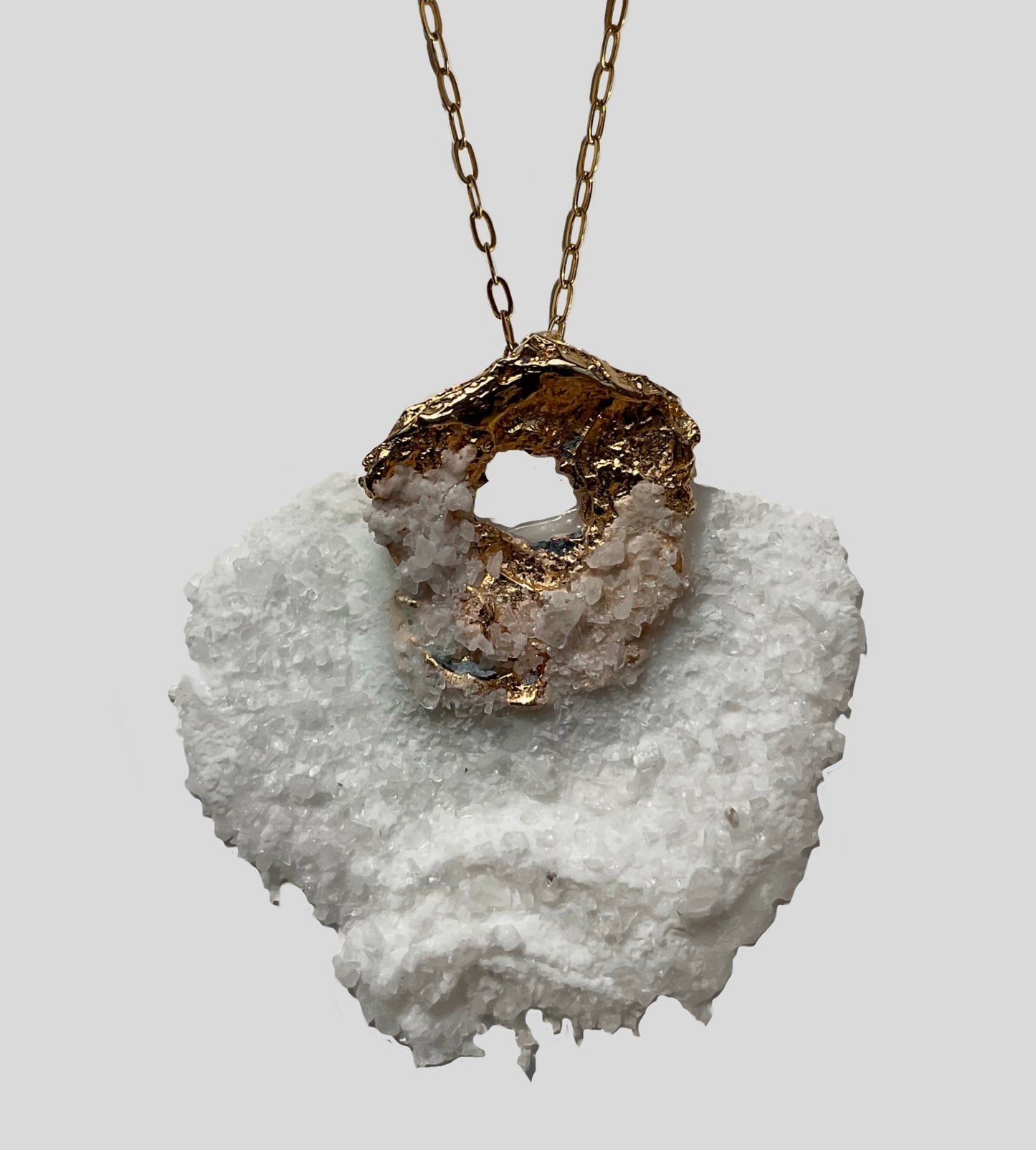SALT small pendant in gold tone with salty art