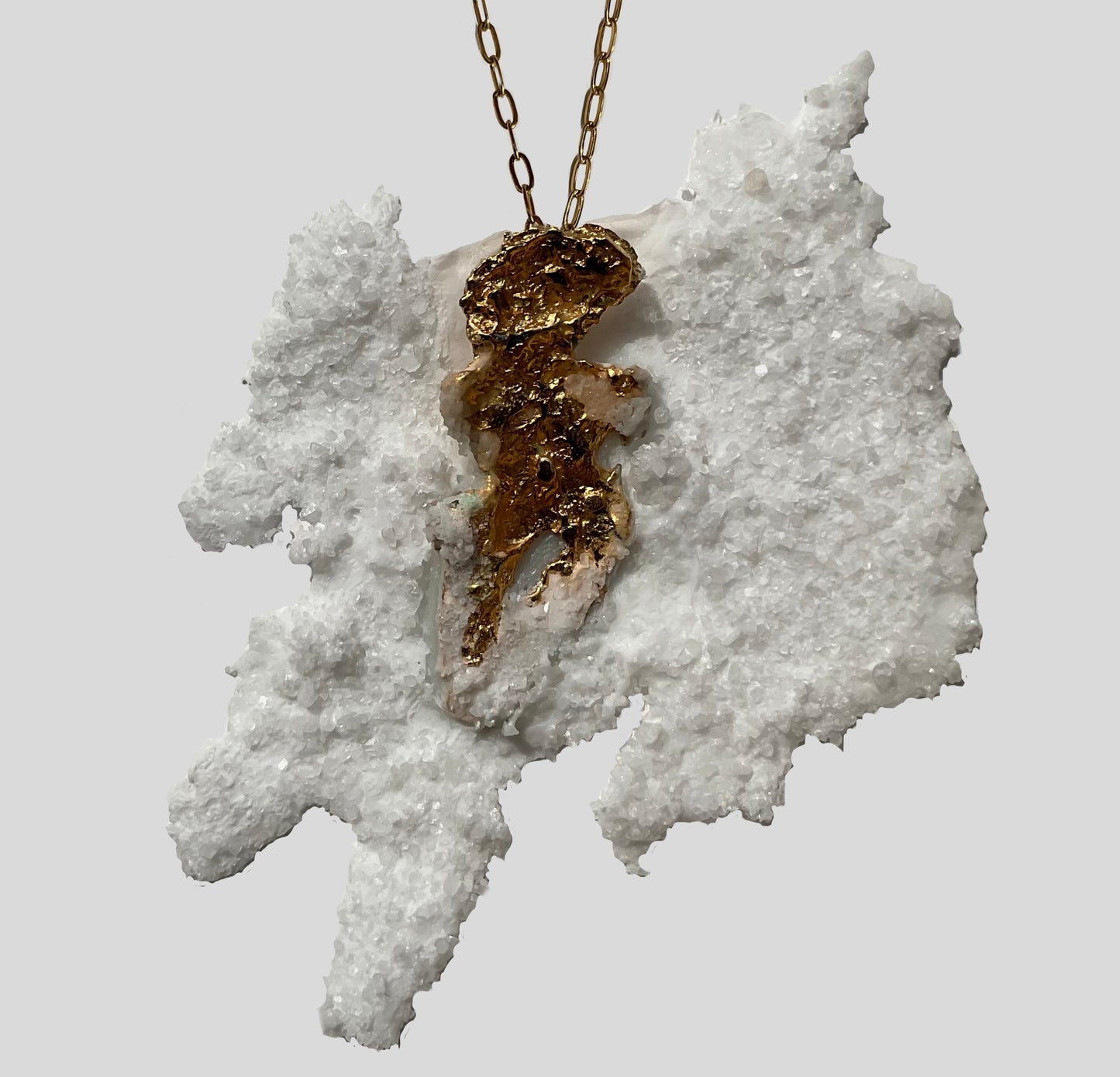 SALT big pendant in gold tone with salty art